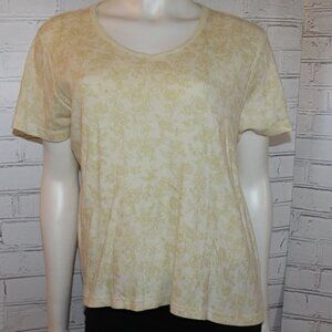 🌼💛👕 Style & Co Tee · Yellow Bloom · Petite L